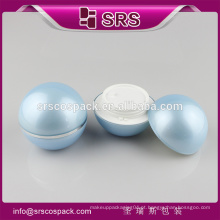 SRS luxo bola forma acrílico jar, recipientes de acrílico para cremes de plástico 50g